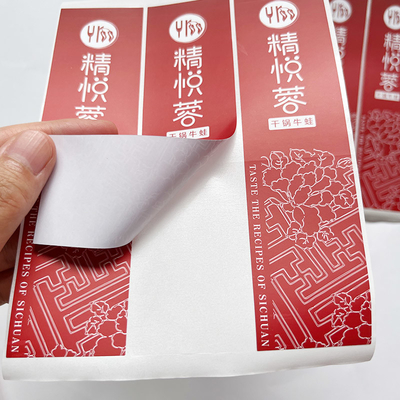 Etiqueta de papel sintética revestida da etiqueta do ANIMAL DE ESTIMAÇÃO do PE de BOPP para resistente frio do alimento dos cosméticos