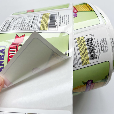 CMYK que imprime a impressora personalizada adesiva de empacotamento Label do rolo da garrafa do alimento das etiquetas do vinil