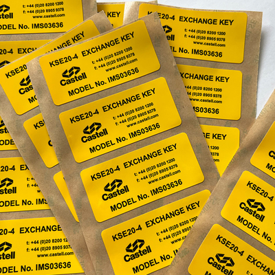 Etiqueta cortada de papel sintética imprimindo feita sob encomenda do vinil de 3M Vinyl Label Sticker