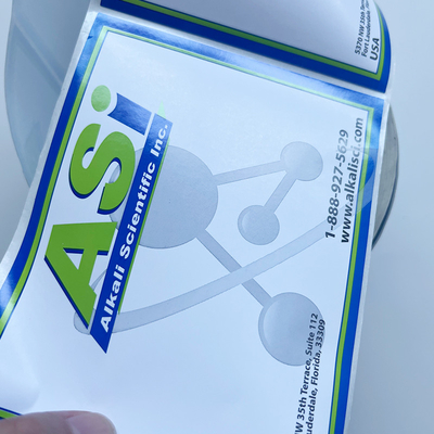 O papel sintético imprimindo feito sob encomenda da etiqueta da etiqueta do vinil cortou o rolo para a máquina de etiquetas