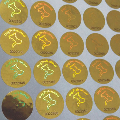 Etiquetas do holograma da segurança da forma redonda, etiquetas genuínas do holograma