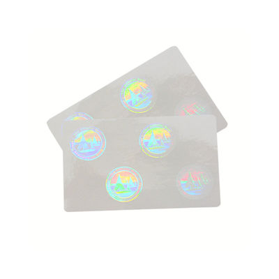 A identificação feita sob encomenda das formas cortou etiquetas transparentes do holograma, etiquetas inalteráveis do holograma