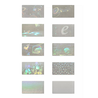 A identificação feita sob encomenda das formas cortou etiquetas transparentes do holograma, etiquetas inalteráveis do holograma
