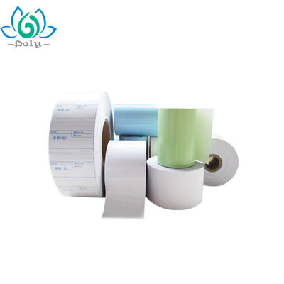 Etiquetas impressas térmicas de 58mm*65m 80gsm Linerless, etiquetas personalizadas da etiqueta