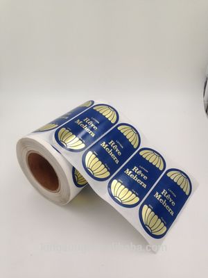 Rolo quente imprimindo feito sob encomenda do papel da etiqueta da etiqueta do selo do ouro