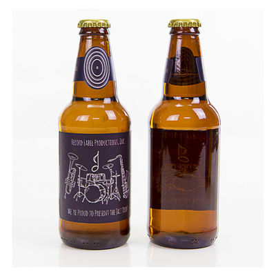Etiquetas adesivas impermeáveis do pescoço da garrafa de cerveja do holograma da etiqueta da etiqueta do pescoço da garrafa de vinho do vinil