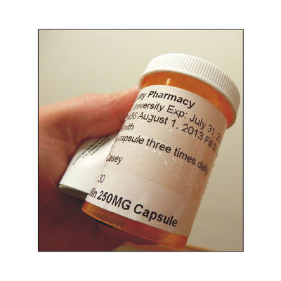 Etiquetas de aviso da medicamentação da cor de BOPP CMYK, etiquetas de aviso em medicamentos de venda com receita
