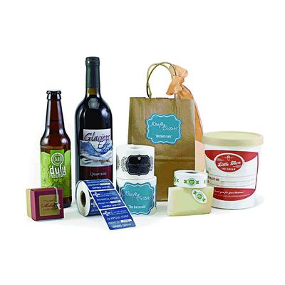 Etiqueta plástica impressa da etiqueta da garrafa de vinho de Logo Self Adhesive Stickers Food