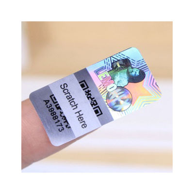Etiquetas de Matte Lamination Tamper Evident Security, etiquetas holográficas transparentes