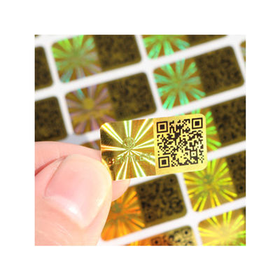 Etiquetas de Matte Lamination Tamper Evident Security, etiquetas holográficas transparentes