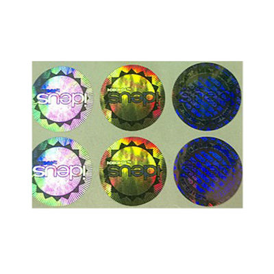 Etiquetas de Matte Lamination Tamper Evident Security, etiquetas holográficas transparentes