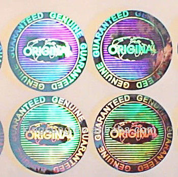 Etiqueta do holograma da prata da cor de ISO9001 2008 CMYK, etiquetas feitas sob encomenda do holograma da segurança