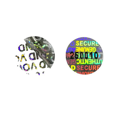 Etiquetas holográficas falsificadas do vinil da segurança ISO9001 anti