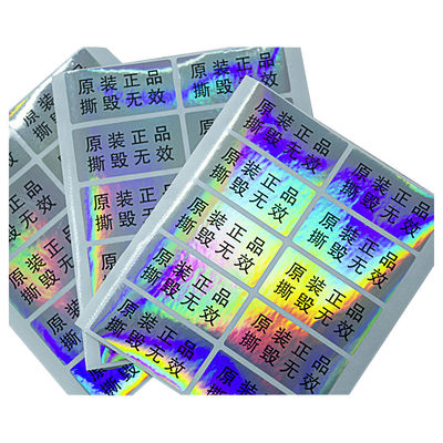 Etiquetas evidentes da segurança da anti calcadeira da cor da moeda falsa CMYK