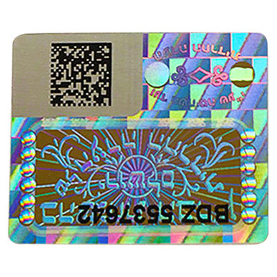 Etiquetas evidentes da segurança da calcadeira do holograma do QR Code do vinil