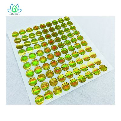 Da calcadeira impermeável do holograma 3D de Oilproof etiquetas evidentes da segurança