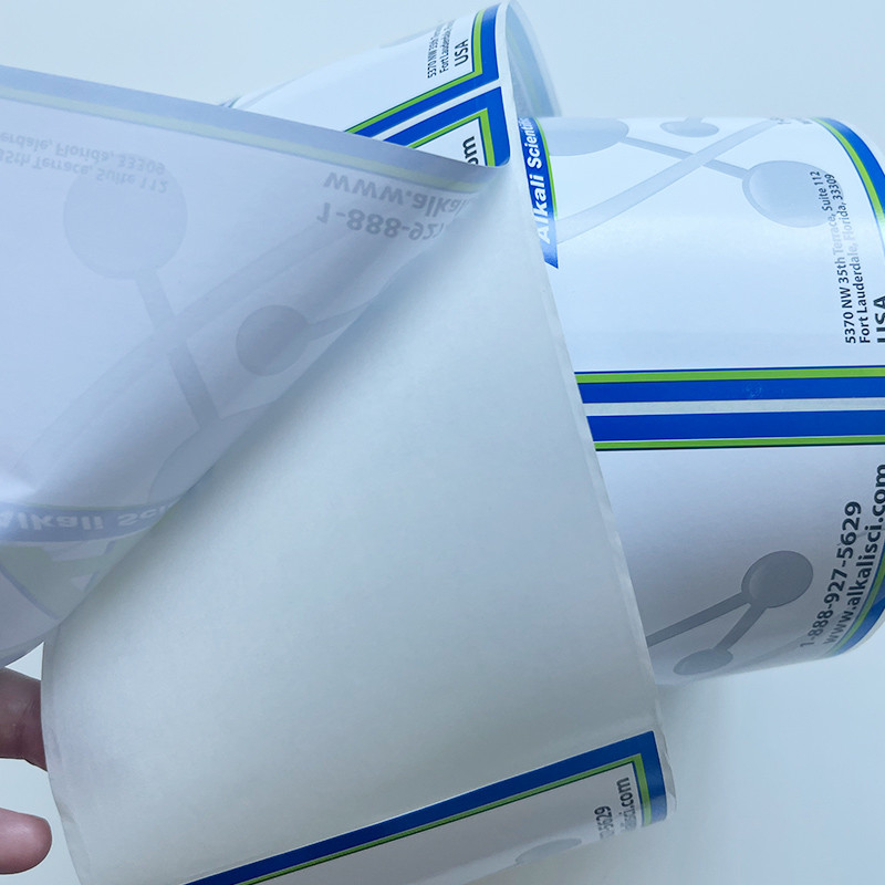 O papel sintético imprimindo feito sob encomenda da etiqueta da etiqueta do vinil cortou o rolo para a máquina de etiquetas
